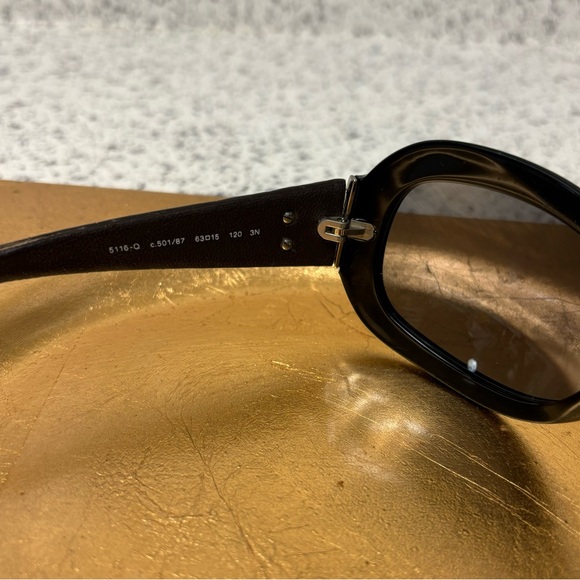 CHANEL 5116-Q c501/86 Black with Brown Quilt Arms sunglasses - Picture 7 of 16